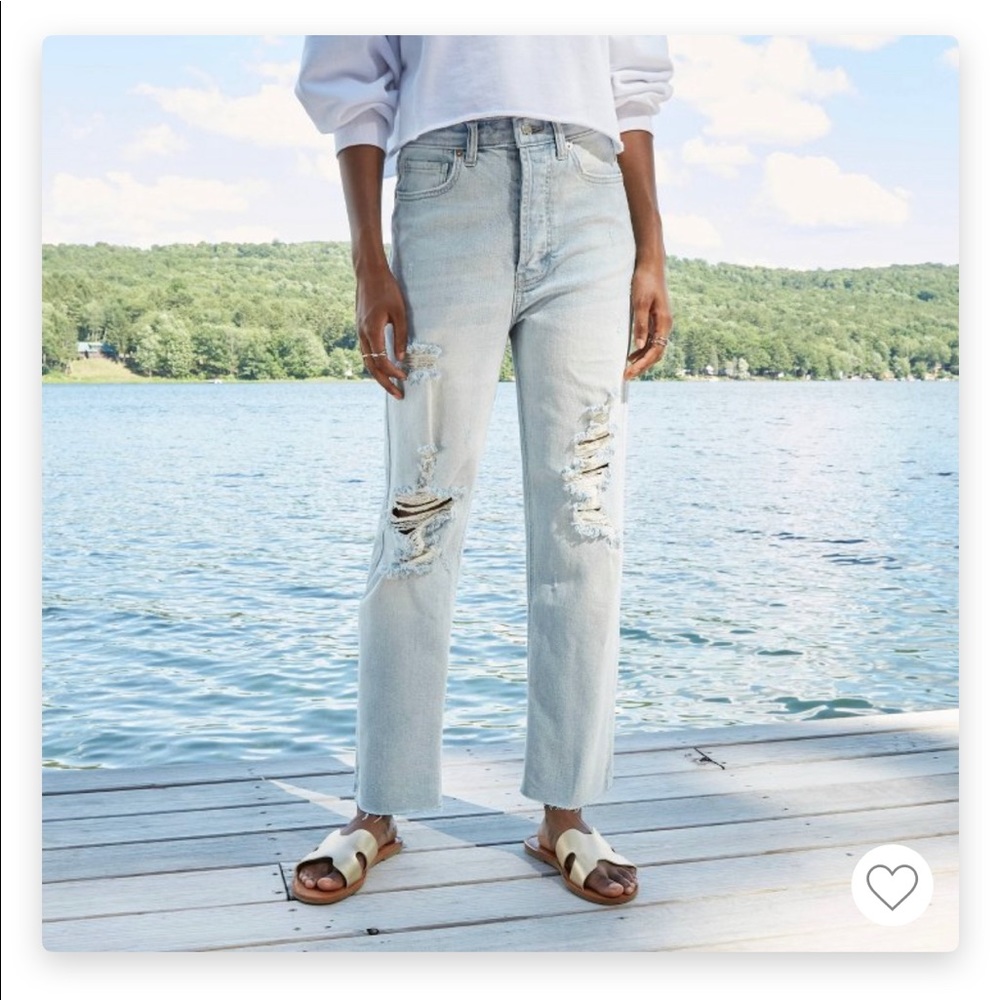 Wild Fable Super High Rise Straight Distressed Jeans Size 4